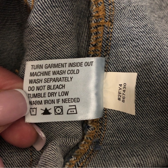 Orvis size 10 button down denim skirt blue A line - Picture 11 of 13